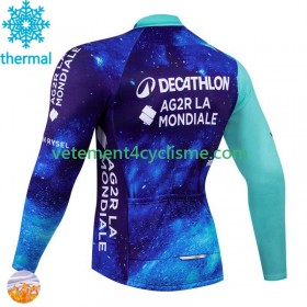 Homme Maillot vélo Hiver Thermal Decathlon Ag2R 2024 N001